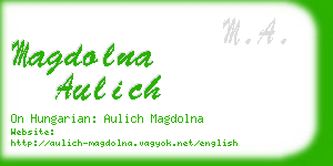 magdolna aulich business card